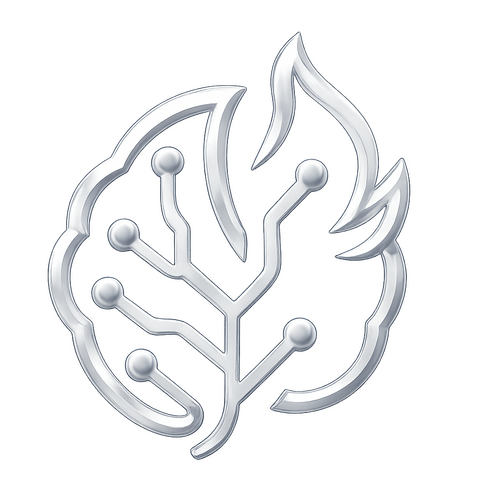 Horizon Division Mark — Stewardship, Continuity, and Systems That Mature Over Time Minimal emblem depicting an abstract flame/brain with connected nodes, symbolizing stewardship, continuity, and systems designed to grow, adapt, and maintain integrity over time.