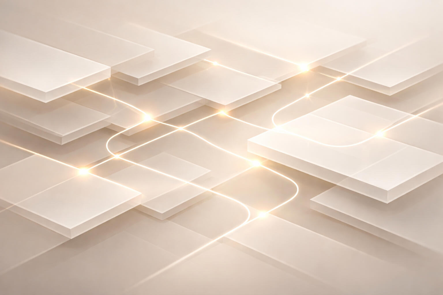 Explaining, Not Ordering — Clarity Replaces Authority in System Language Layered surfaces connected by soft guiding paths, representing a shift toward explanatory language that prioritizes clarity and understanding over commands while maintaining precision.